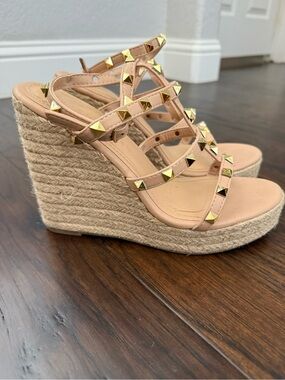 DIVA Lounge Studded Espadrille Wedge Sandals